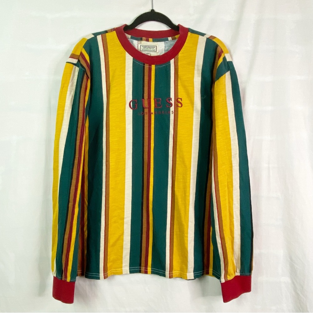 Vintage Y2K Guess Originals x Asap Rocky Sayer Striped Longsleeve T Shirt Lg - Picture 1 of 7